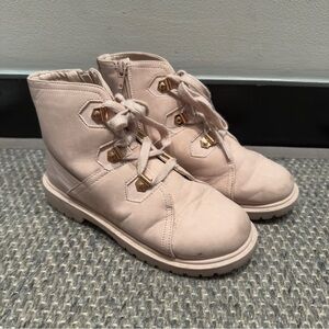 Kenneth Cole New York Pink Lace-Up Ankle Boots Size 3 Girls